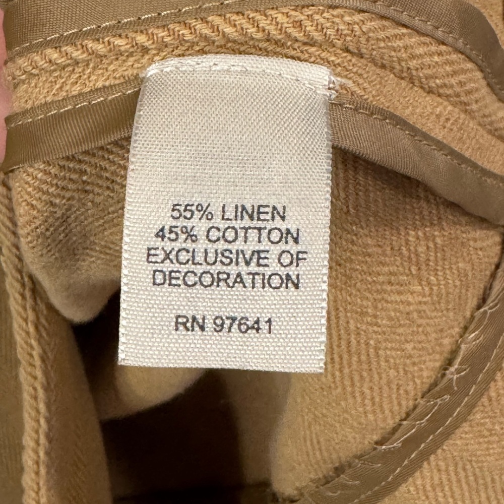 J. Jill Linen Cotton Blend Tan Herringbone Blazer | Size 4 - Picture 3 of 4